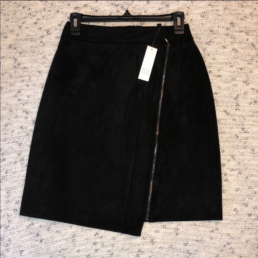 Black suede skirt